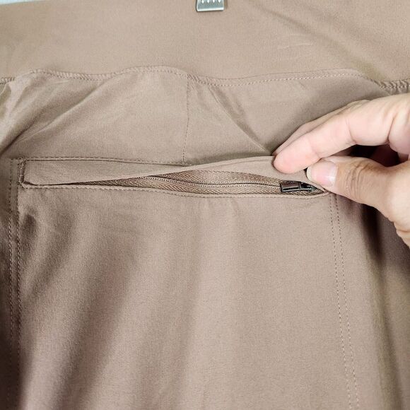 Athleta Pants Women Plus 26 Rustic Beige Cardiff Sash Stretch Lightweight NEW - Picture 5 of 14